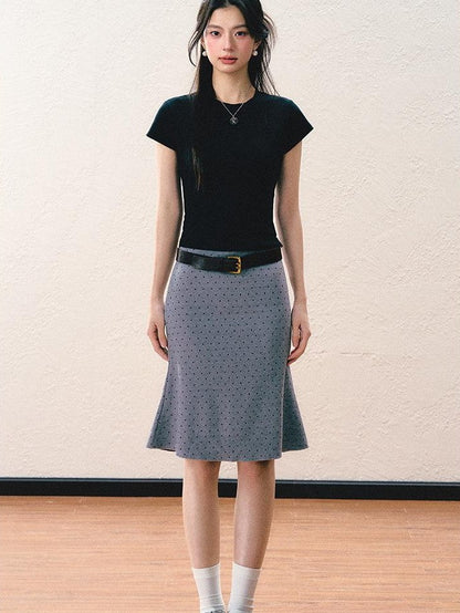 7Shiftin Slim Fit Cinched Waist Round Neck Women&