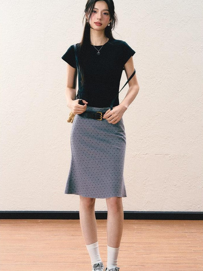 7Shiftin Slim Fit Cinched Waist Round Neck Women&