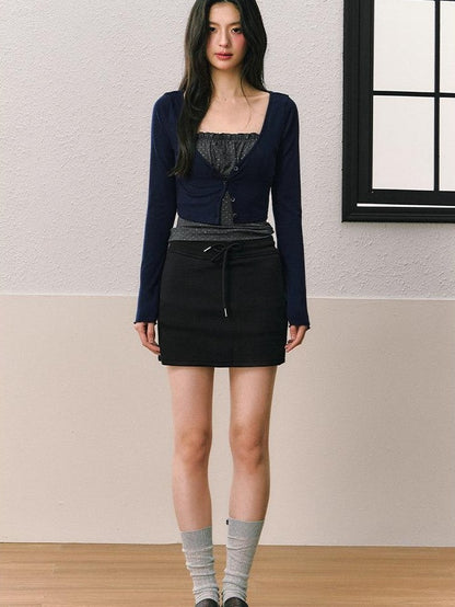 7Shiftin Solid Slim Fit Sweet Minimal Cardigan Layering Women&