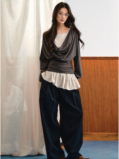 7Shiftin Spliced Lace Natural Waist Casual Women&