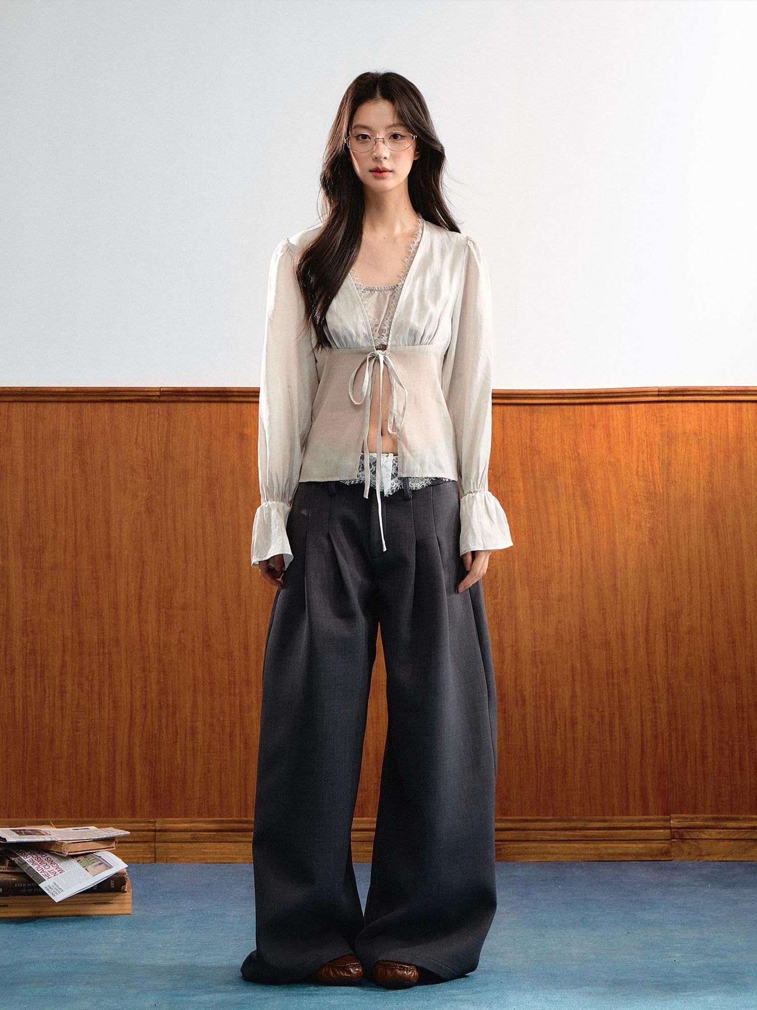 7Shiftin Spliced Lace Natural Waist Casual Women&