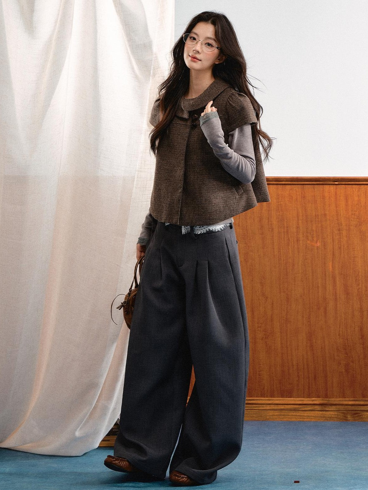 7Shiftin Spliced Lace Natural Waist Casual Women&