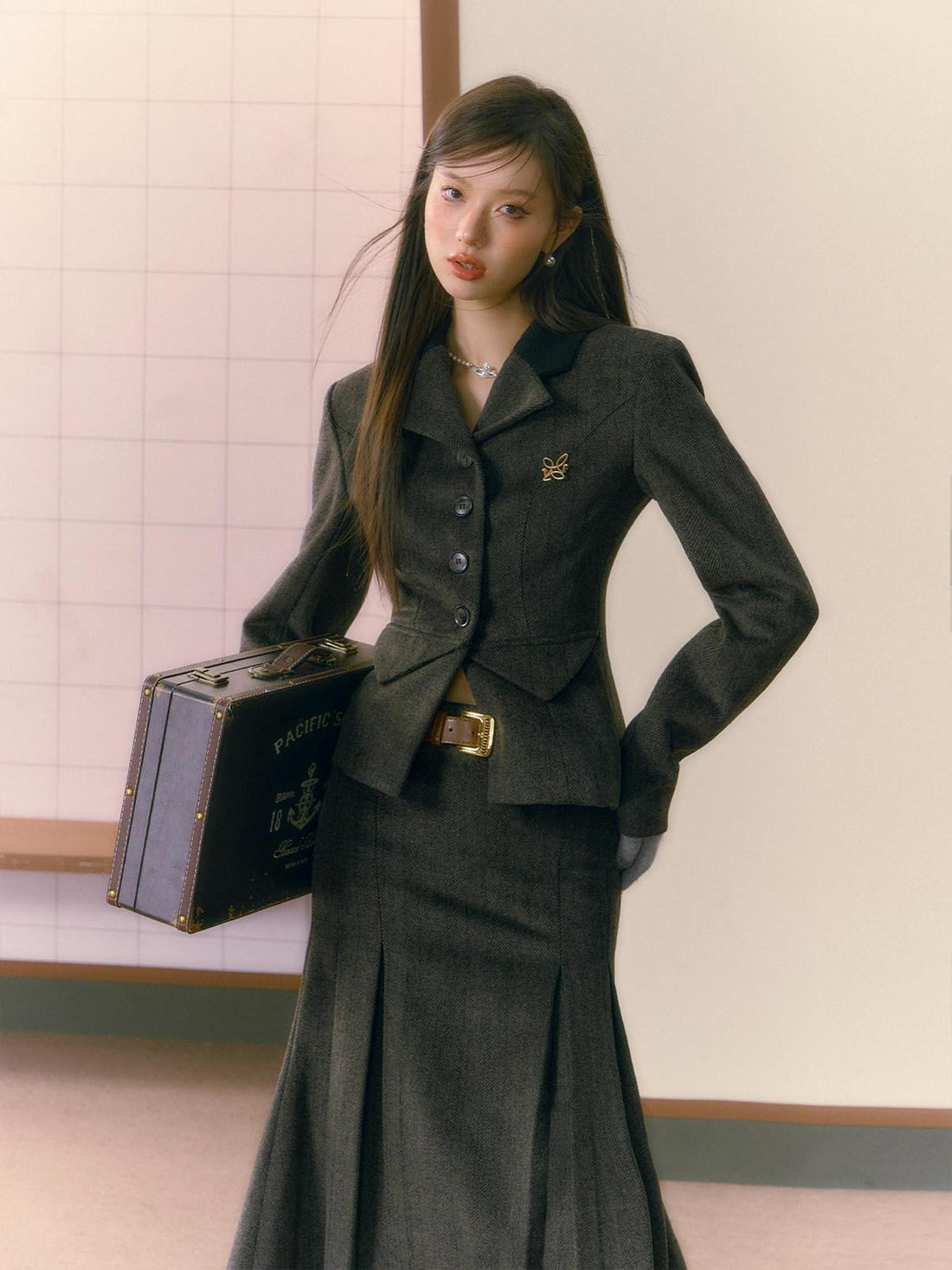 7Shiftin Tailored Preppy Fishtail Women&