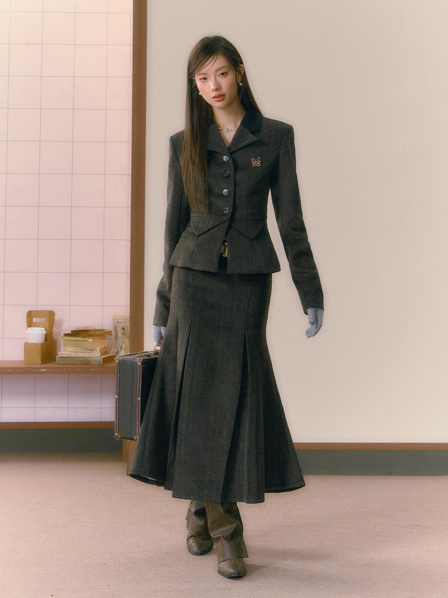 7Shiftin Tailored Preppy Fishtail Women&