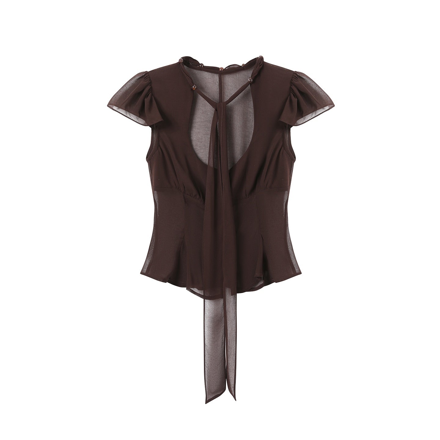 7Shiftin_Tie_Waist_Ruffle_Short_Sleeve_Crop_Fitted_High_Waist_Women&