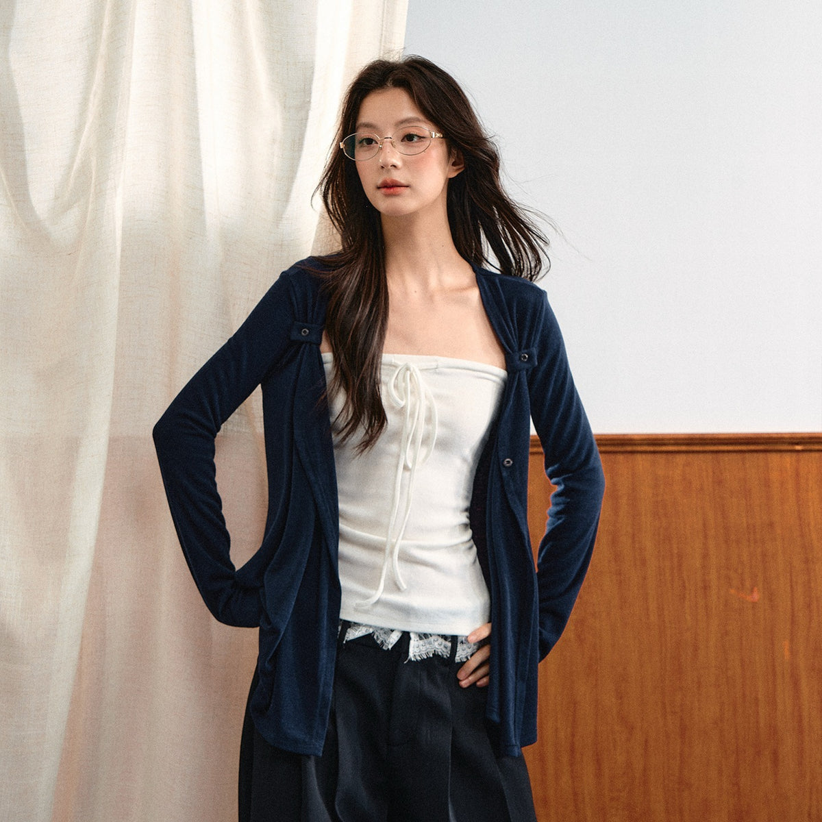7Shiftin_Two_Piece_Knit_Long_Sleeve_Adjustable_Lace_Up_Women&