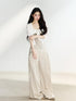 7Shiftin Two Tone Striped Bow Bustier Loose Fit Two Piece Women&