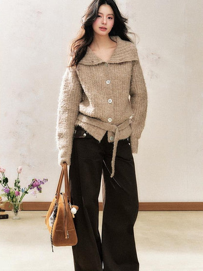 7Shiftin Two Tone Turn Down Collar Oversized Women&