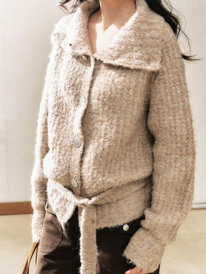 7Shiftin Two Tone Turn Down Collar Oversized Women&