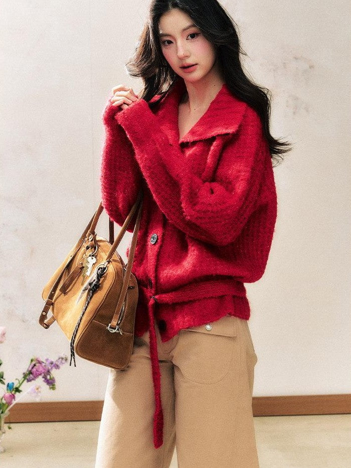 7Shiftin Two Tone Turn Down Collar Oversized Women&