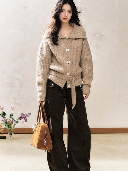 7Shiftin Two Tone Turn Down Collar Oversized Women&