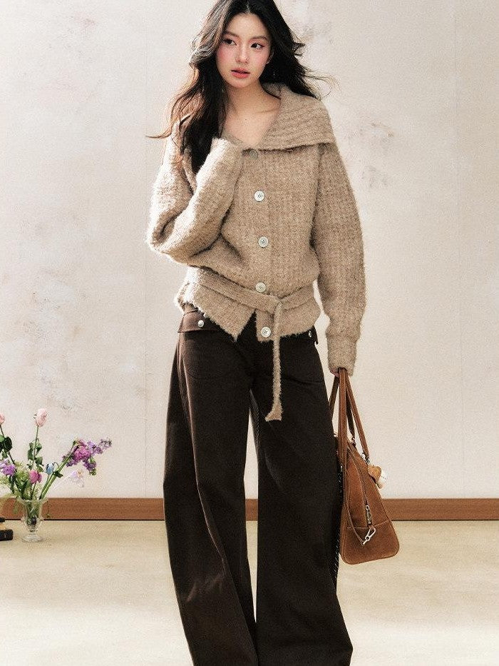 7Shiftin Two Tone Turn Down Collar Oversized Women&