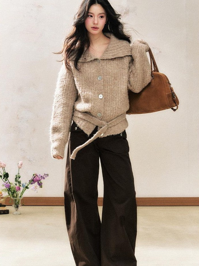 7Shiftin Two Tone Turn Down Collar Oversized Women&
