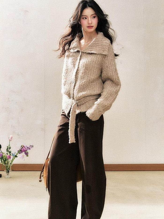 7Shiftin Two Tone Turn Down Collar Oversized Women&