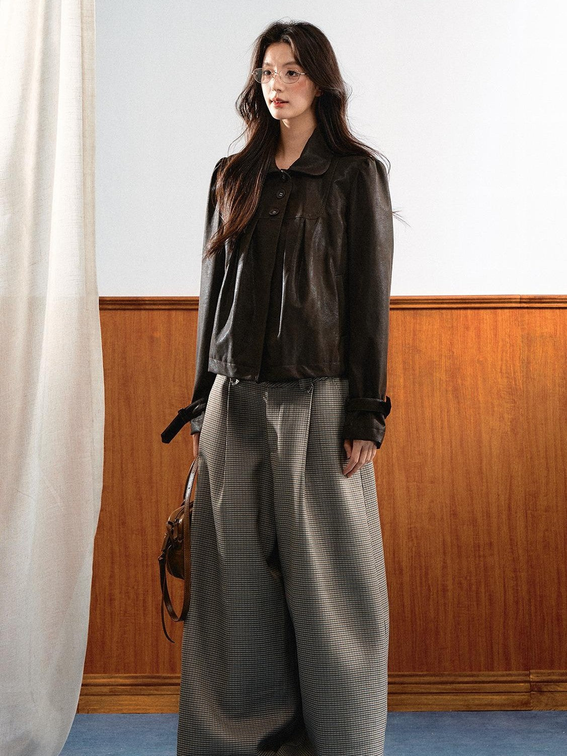7Shiftin Vintage British Plaid Relaxed Women&