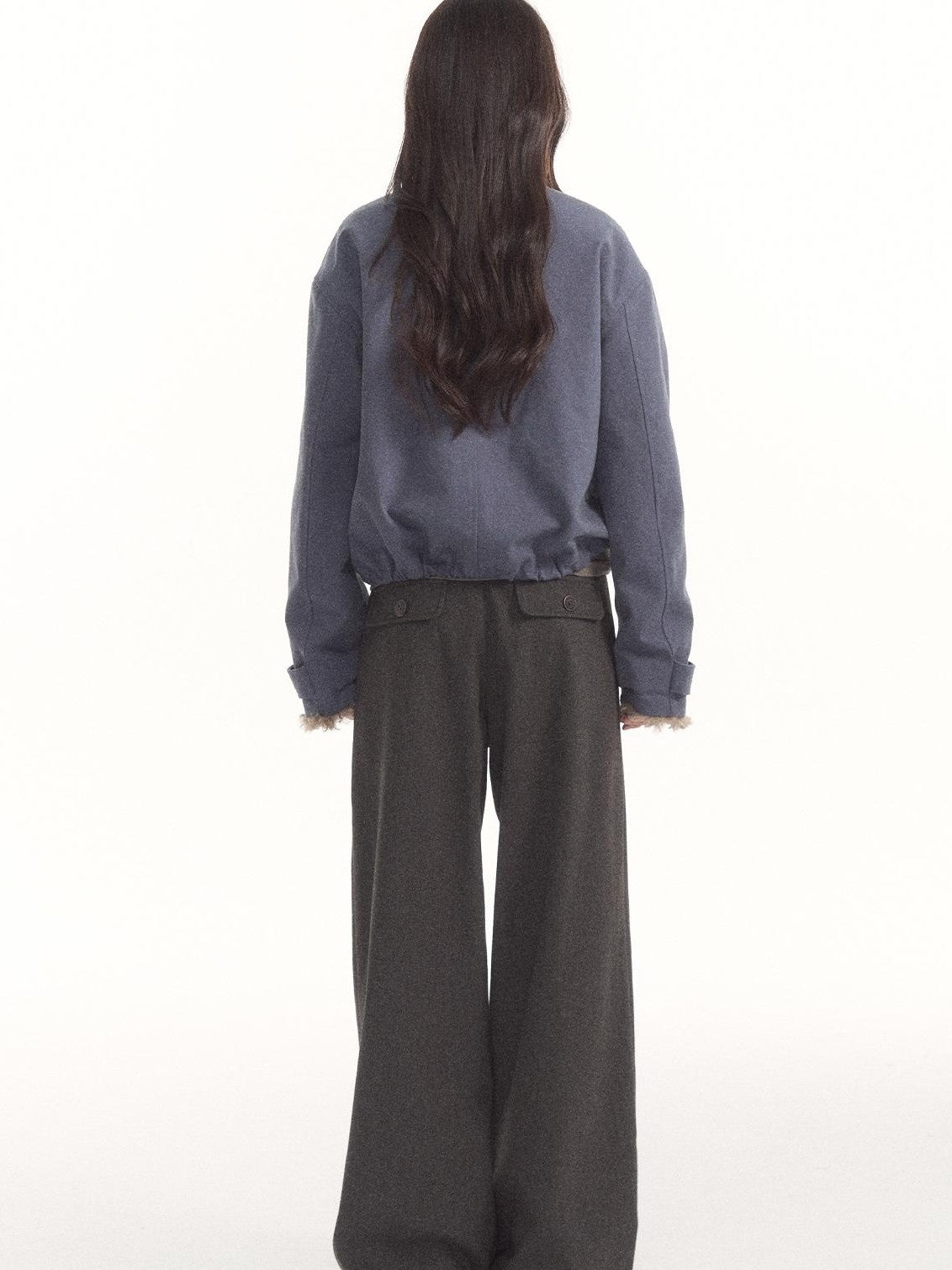 7Shiftin Vintage Contrast Trim Faux Shearling Panelled Women&