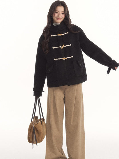 7Shiftin Vintage Horn Button Wool Blend Women&