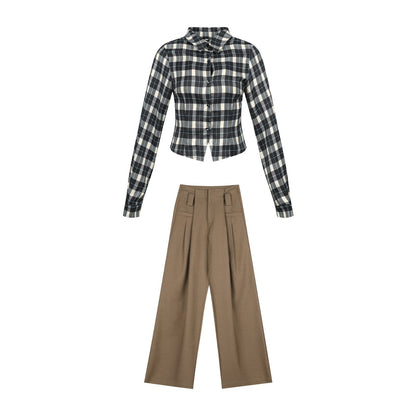 7Shiftin_Vintage_Plaid_Slim_Fit_Stand_Collar_Women&