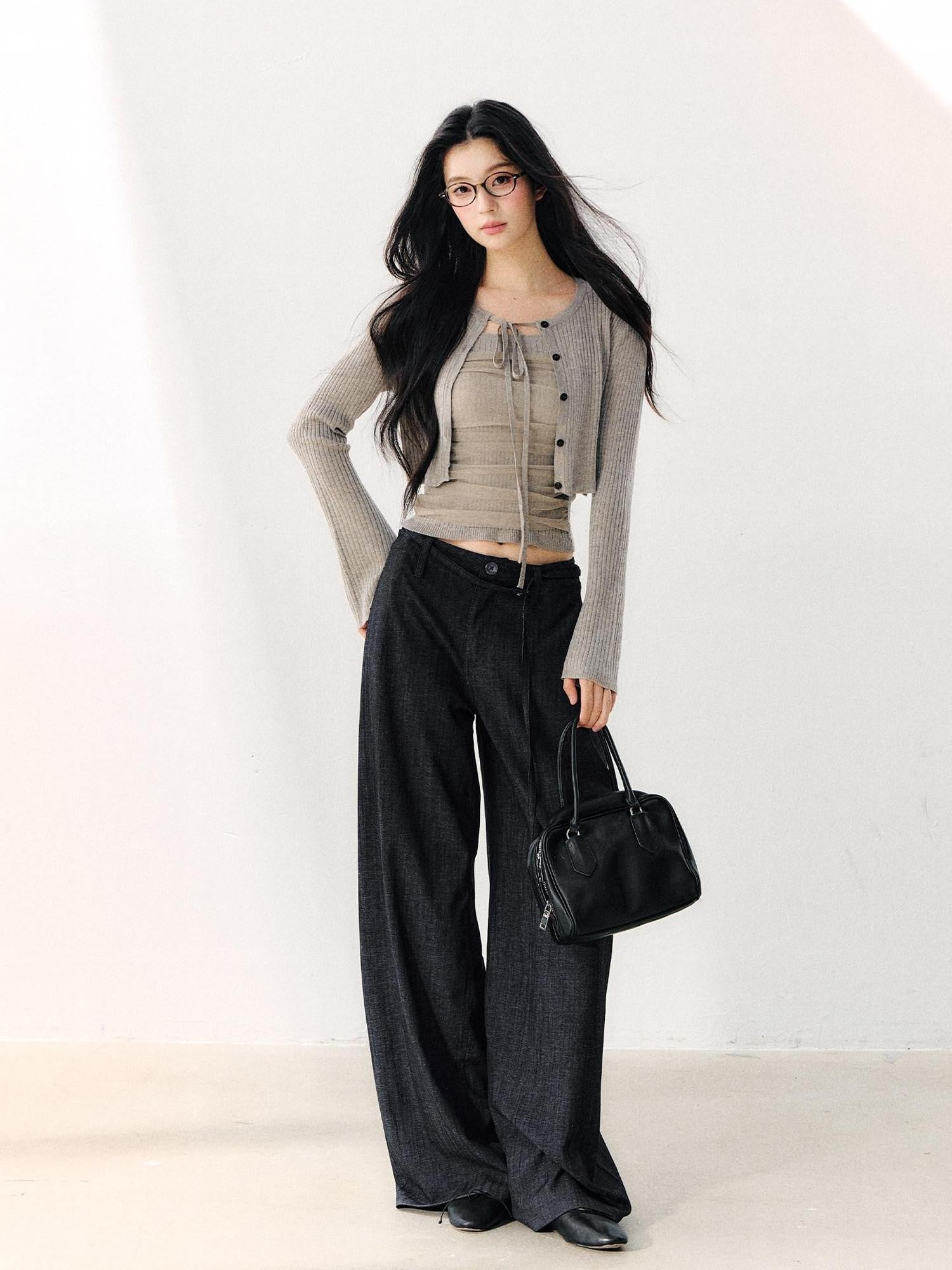 7Shiftin Vintage Washed Pleated Elongating Women&