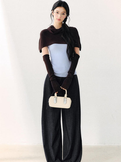 7Shiftin Vintage Washed Pleated Elongating Women&