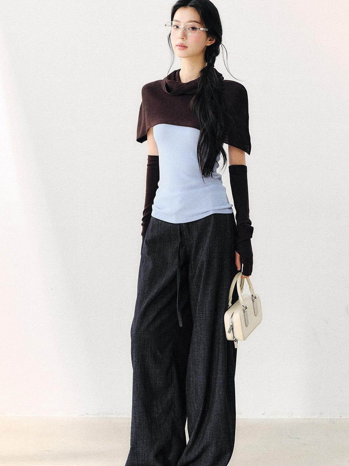 7Shiftin Vintage Washed Pleated Elongating Women&