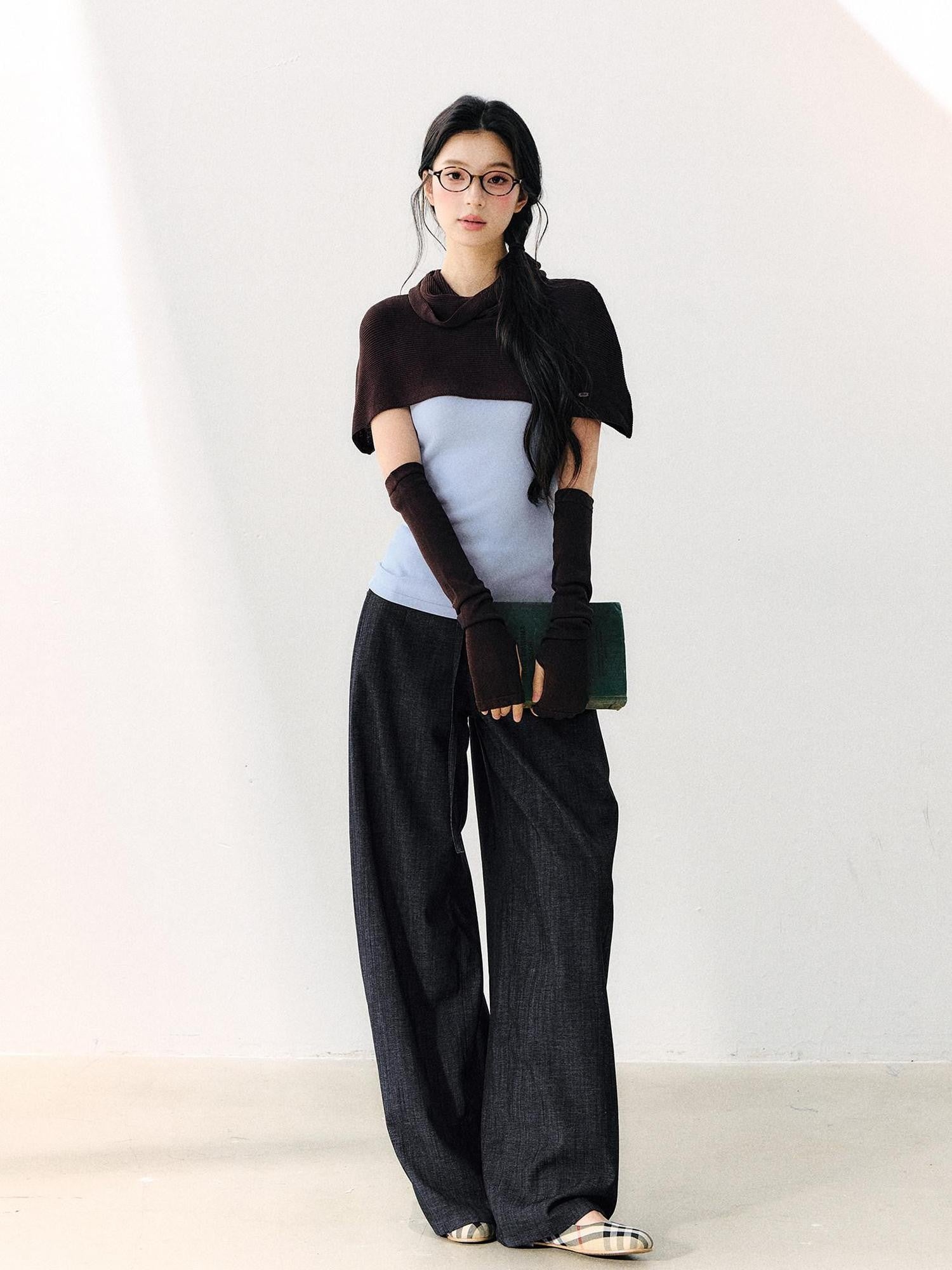 7Shiftin Vintage Washed Pleated Elongating Women&