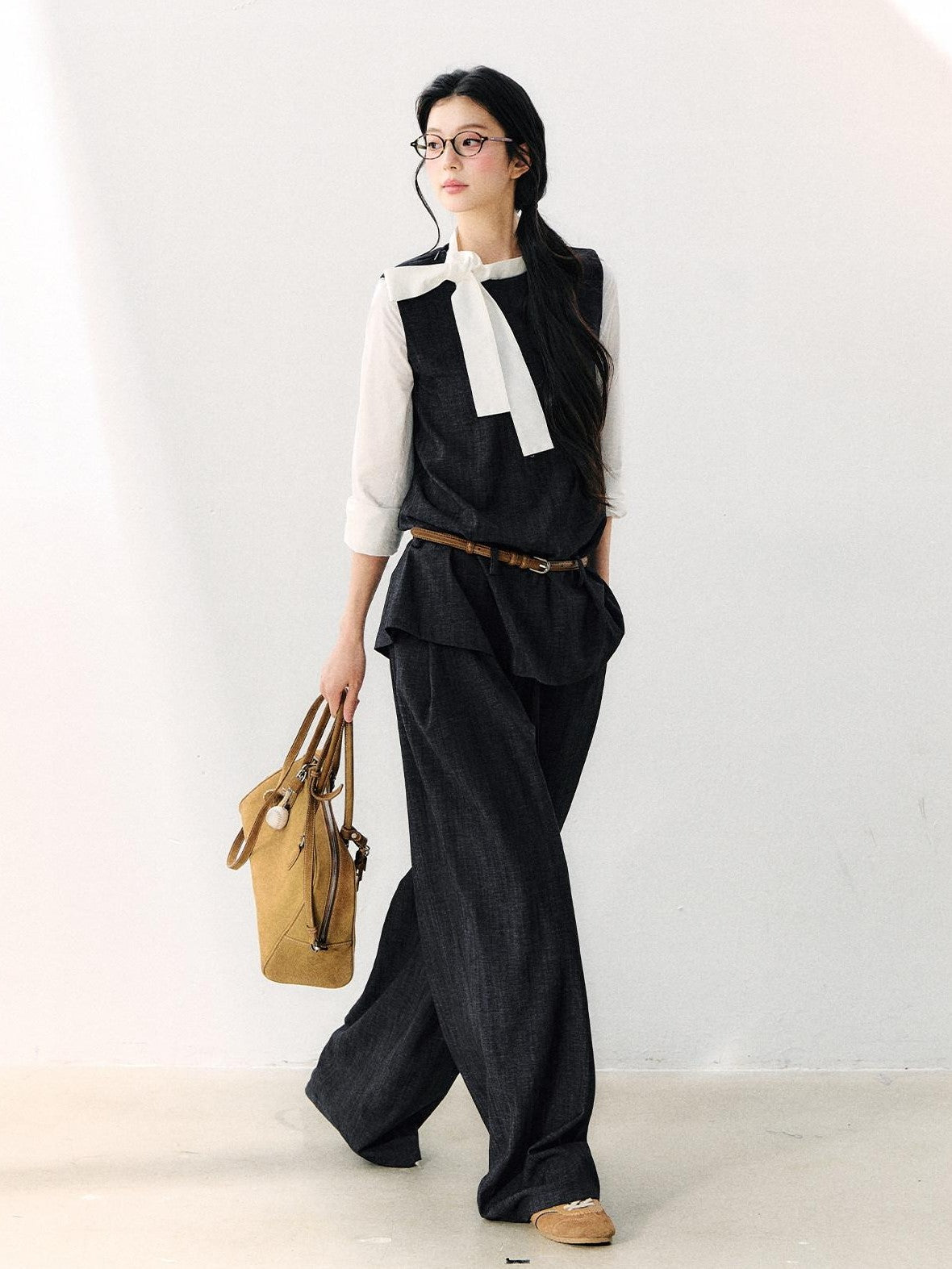 7Shiftin Vintage Washed Pleated Elongating Women&