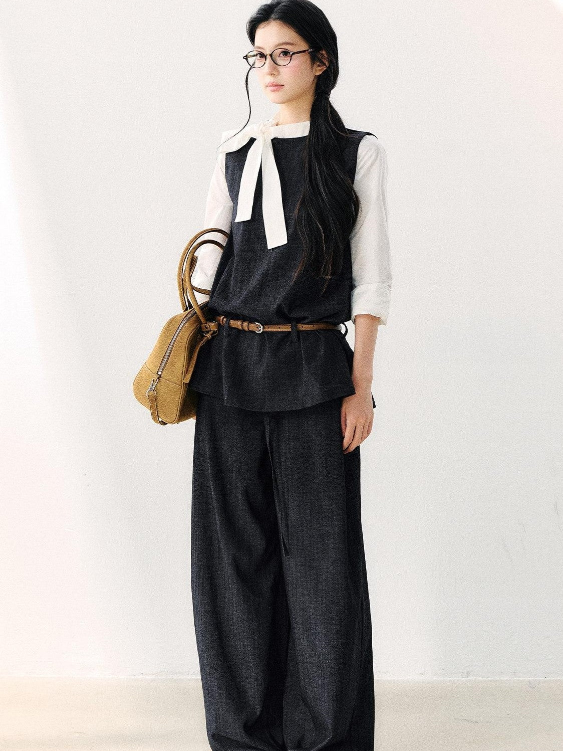 7Shiftin Vintage Washed Pleated Elongating Women&