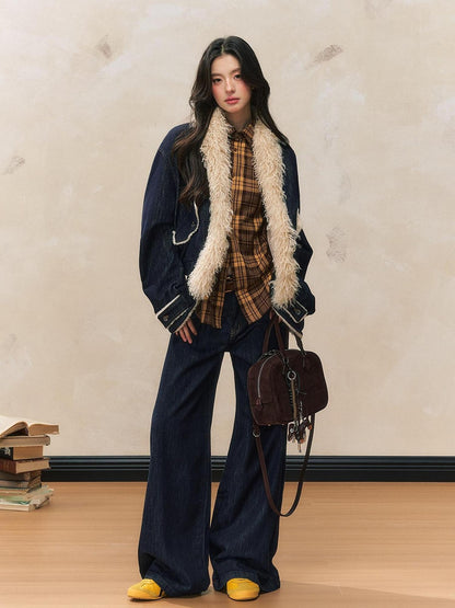 7Shiftin Washed American Retro High Waist Relaxed Fit Women&