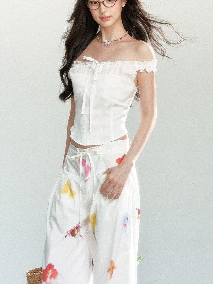 7Shiftin White Bow Tie Slim Fit Straight Neck Women&