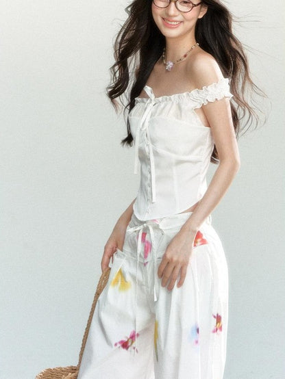 7Shiftin White Bow Tie Slim Fit Straight Neck Women&