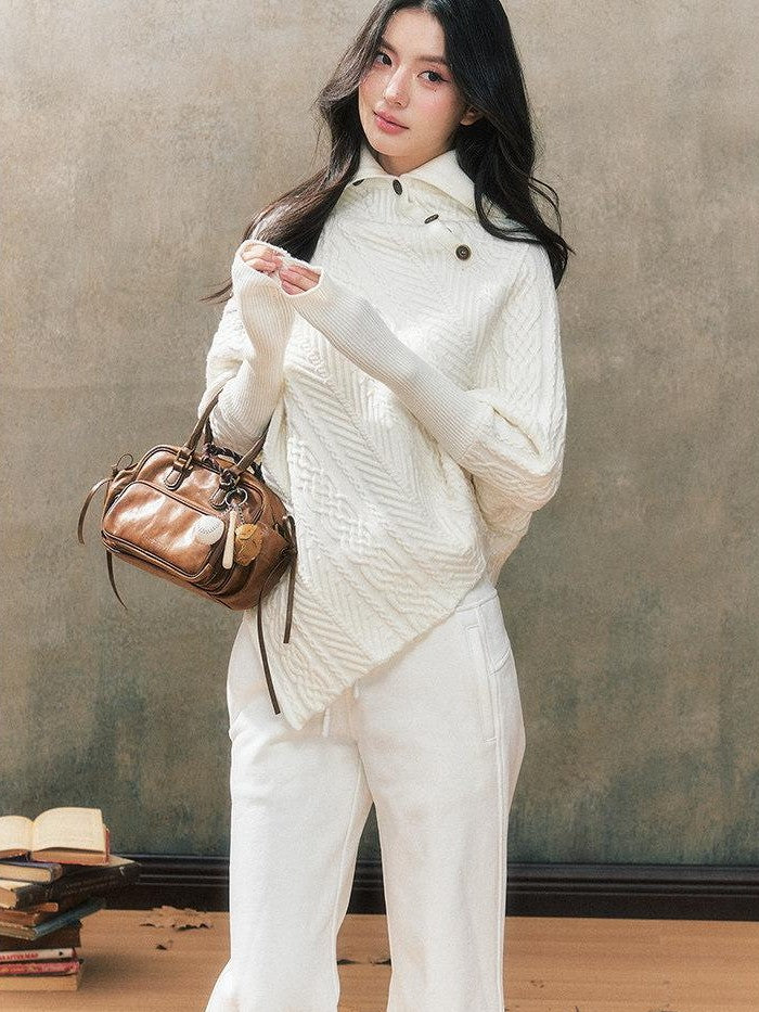 7Shiftin White Thick Pocket Flared Floor Length Casual Women&