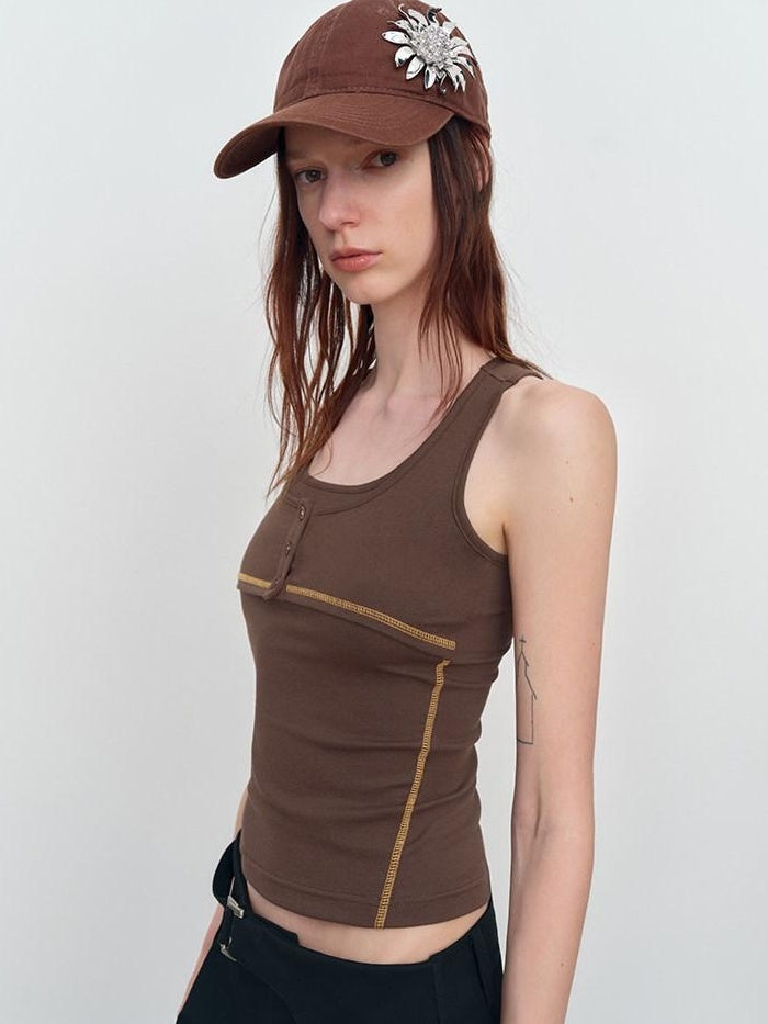 RUN TO THE FUTURE Soft Modal Blend Original Slim Racerback Cropped Unpadded Women Casual Tank Tops