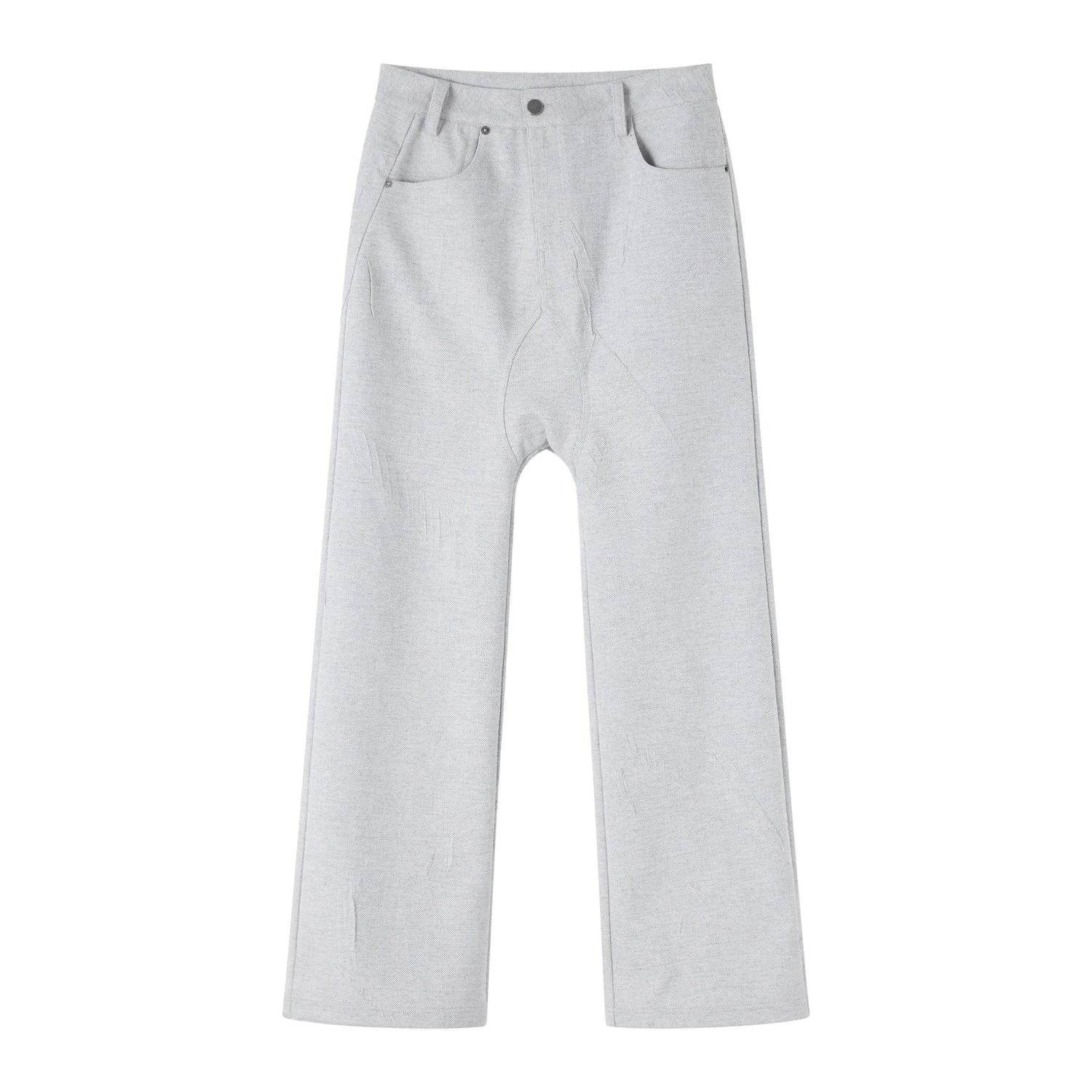 RUN TO THE FUTURE Minimalist Vintage Low Waist Zipper Pocket Office Womens Straight Pants