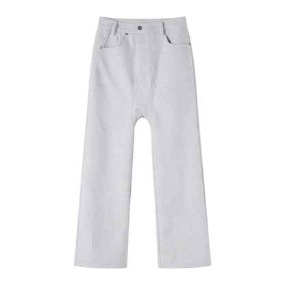RUN TO THE FUTURE Minimalist Vintage Low Waist Zipper Pocket Office Womens Straight Pants