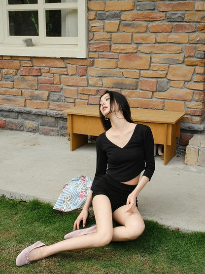 FU FRESH UP Skin Friendly Slim Fit High Waist Knit Women&