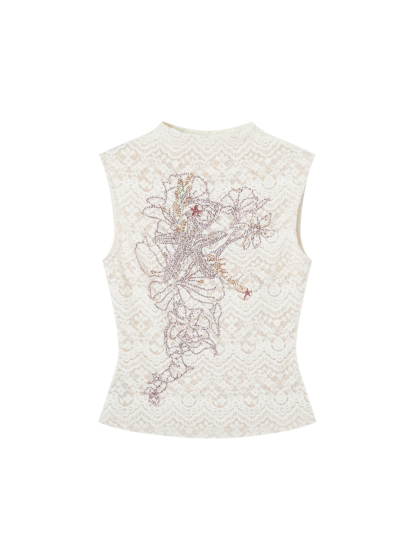 OfAkiva_Vintage_Rhinestone_Floral_High_Neck_Cropped_Slim_H_Shape_Women&