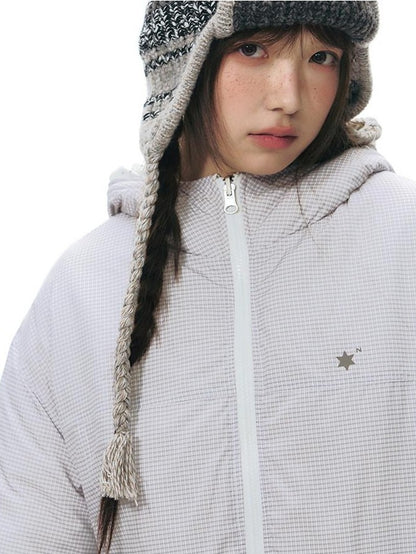 NAPSNAPS Polka Dot Reversible Hooded Printed Women&