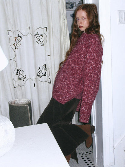 Dorydory Raspberry Red Heavily Crafted Thick Outerwear Women&