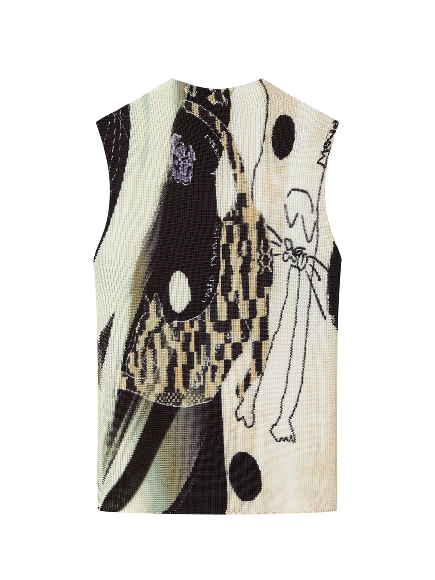 OfAkiva_Dog_And_Cat_Print_Designer_Original_Pineapple_Pleated_Women&