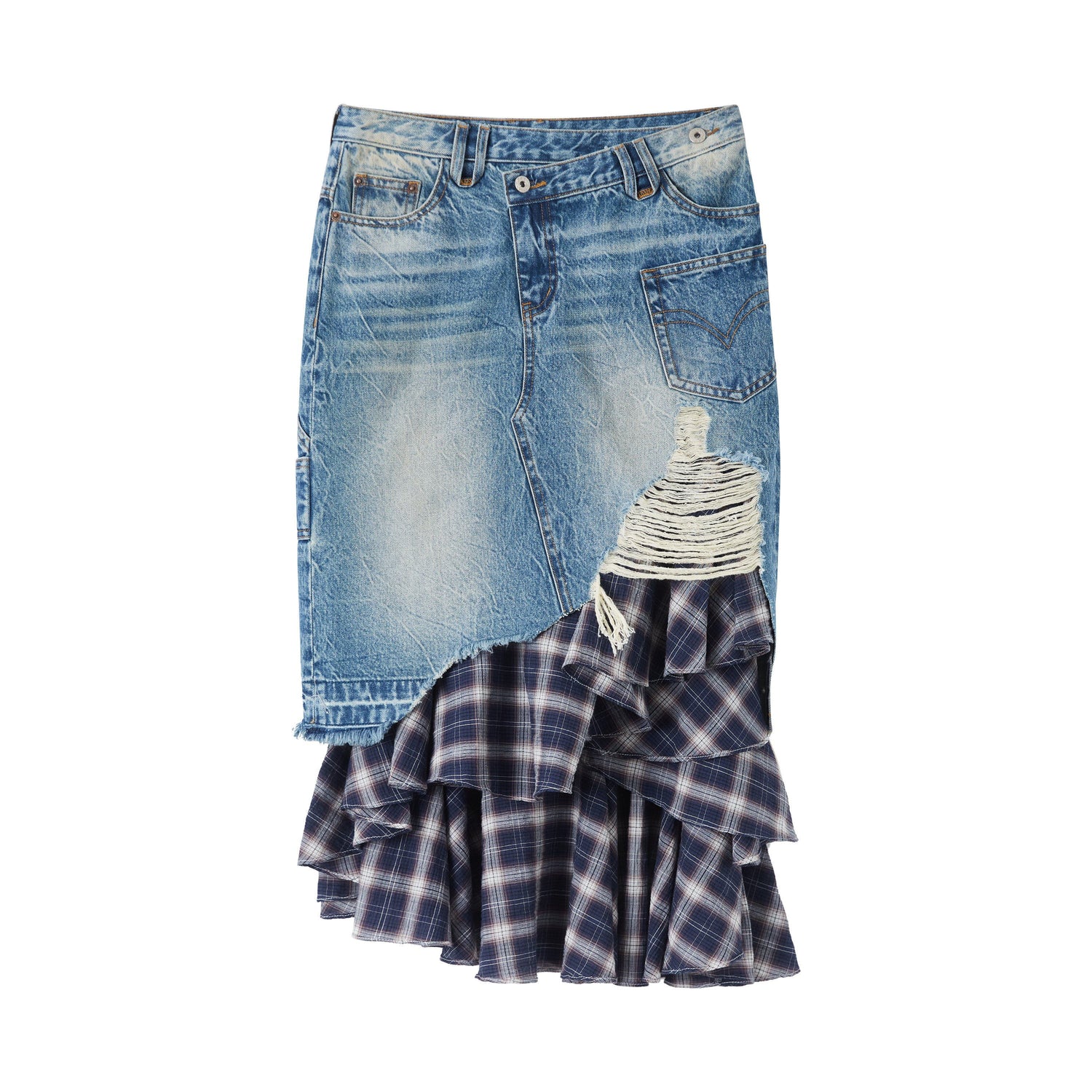 RUN_TO_THE_FUTURE_Vintage_Patchwork_Distressed_Low_Waist_Slim_A_Line_Denim_Women_Midi_Skirts_MISSTT
