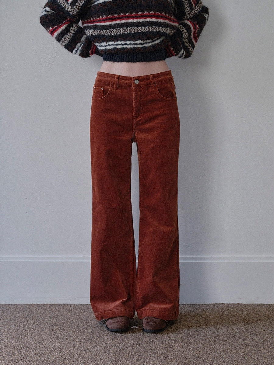 DKZ_OFFICIAL_Corduroy_Orange_Solid_Pocket_Button_Women&