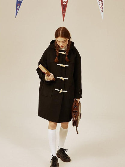 NAPSNAPS Retro Hooded Toggle Padded Women&