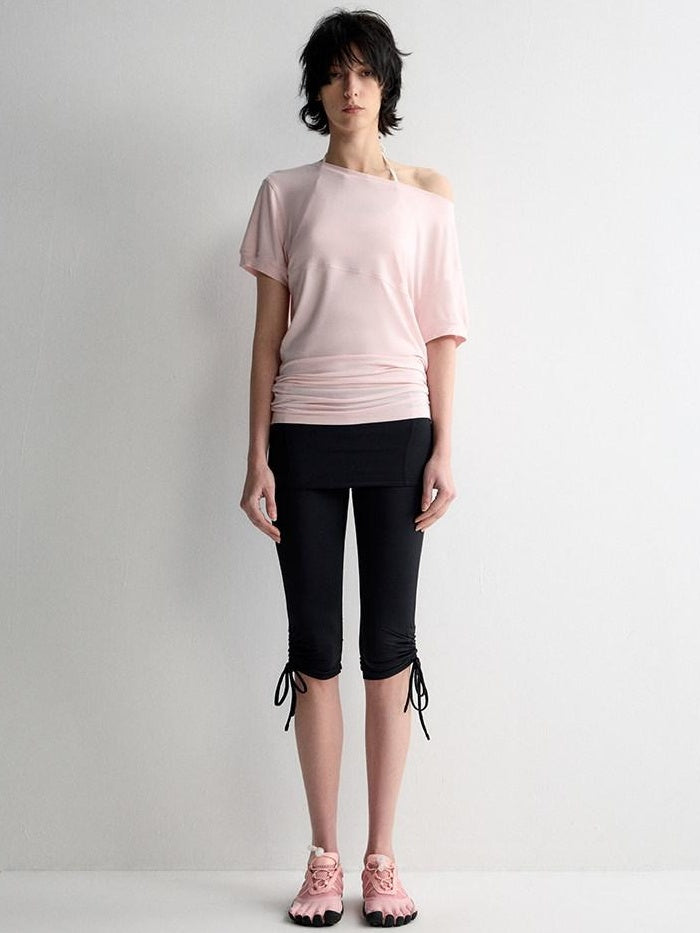 RUN TO THE FUTURE Breathable Modal Slim Fit Boat Neck Casual Women Solid Short Sleeve T-Shirts