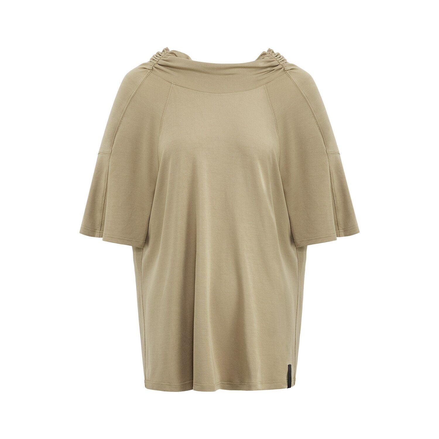 RUN_TO_THE_FUTURE_Soft_Modal_Casual_Loose_Solid_Mid_Length_Women_Short_Sleeve_T-Shirts_MISSTT