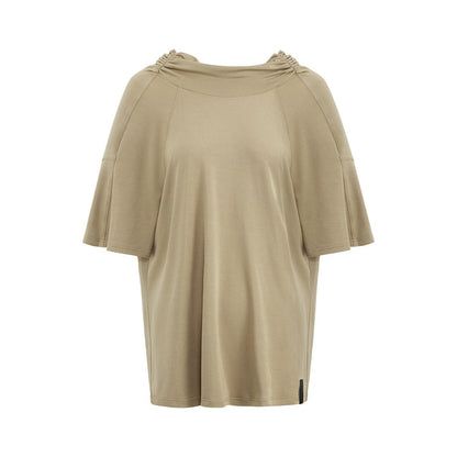 RUN_TO_THE_FUTURE_Soft_Modal_Casual_Loose_Solid_Mid_Length_Women_Short_Sleeve_T-Shirts_MISSTT
