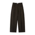 RUN TO THE FUTURE Pleated Low Waist Minimalist Loose Fit Women Vintage Green Wide-Leg Pants