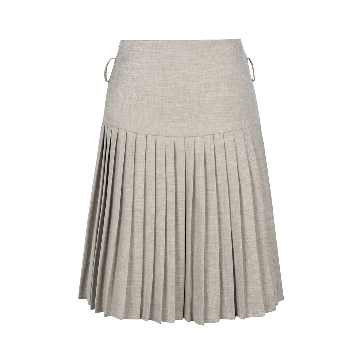 Dorydory_Dark_Grey_Solid_High_Waist_A_Line_Midi_Women&