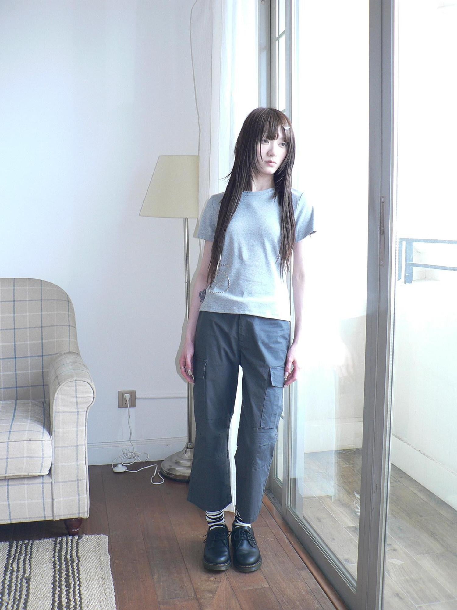 ang project Swirl Studded Crewneck Slim Fitted Women&