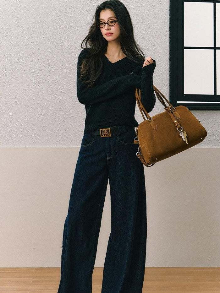 7Shiftin Casual Two Piece Crop Top High Waist Denim Pants Women Top &amp; Pants Sets